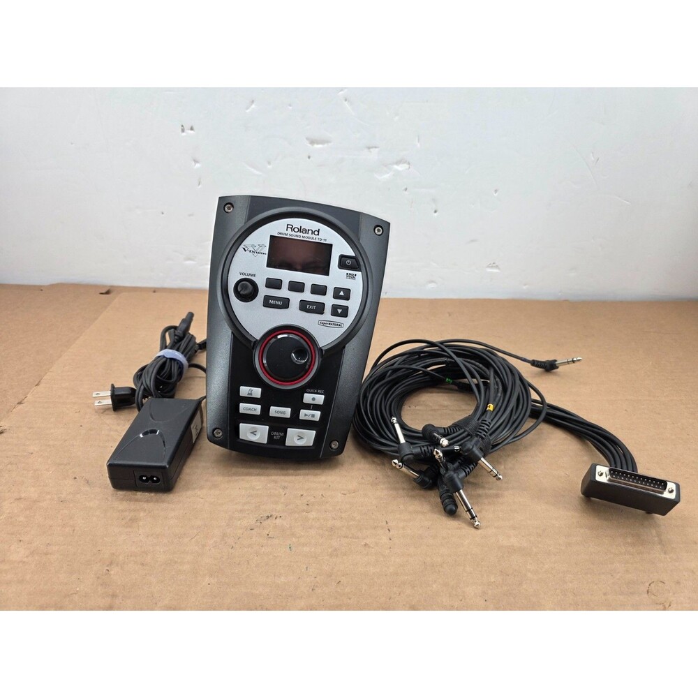 Roland TD-11 Electronic Drum Sound Module W/trigger cable Adapter Test Completed